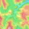 Villefort topographic map, relief, elevation