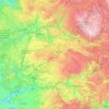 Aveyron topographic map, relief, elevation