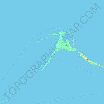North Eleuthera topographic map, elevation, relief