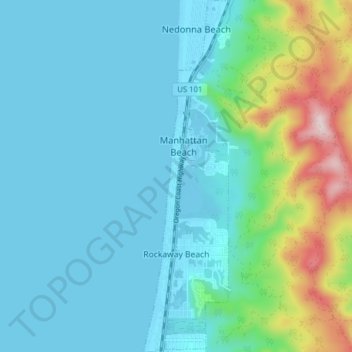 Rockaway Beach Oregon Map Rockaway Beach Topographic Map, Elevation, Relief
