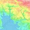 Concarneau topographic map, relief map, elevations map
