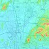 白云区 topographic map, elevation, relief