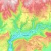 Mende topographic map, relief, elevation