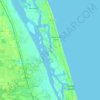 Indian River Shores topographic map, elevation, relief