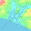 Huelva topographic map, elevation, relief