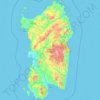 Sardegna topographic map, elevation, relief