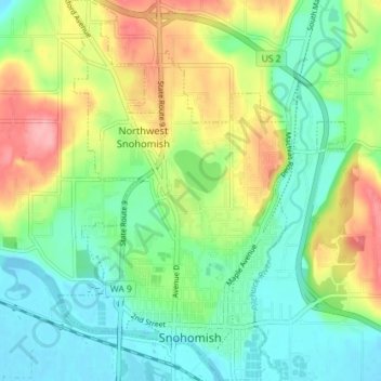 Snohomish County Topographic Map Snohomish Topographic Map, Elevation, Relief