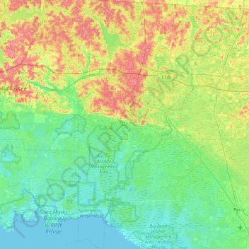 Jefferson County Topographic Map Jefferson County Topographic Map, Elevation, Relief