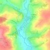La Chèze topographic map, relief map, elevations map