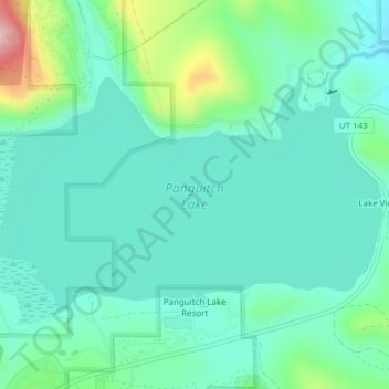 Panguitch Lake Fishing Map Panguitch Lake Topographic Map, Elevation, Relief