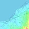 Lovina Beach topographic map, elevation, relief