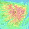 Olympic Mountains topographic map, elevation, relief