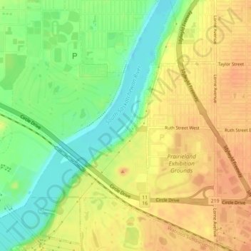 Topographic Map Of Saskatchewan Saskatoon Topographic Map, Elevation, Relief