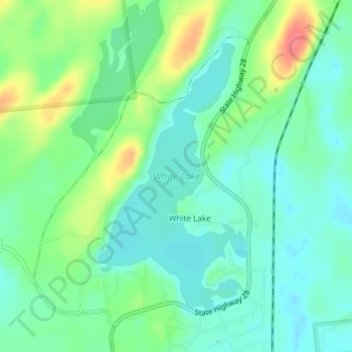 White Lake Topographic Map White Lake Topographic Map, Elevation, Relief