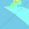 C Beach topographic map, elevation, relief