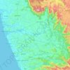 Dakshina Kannada topographic map, relief map, elevations map